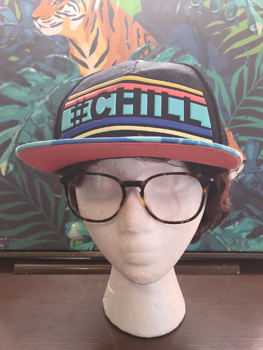 Place Kids Snapback Hat - Black/Turquoise/Coral